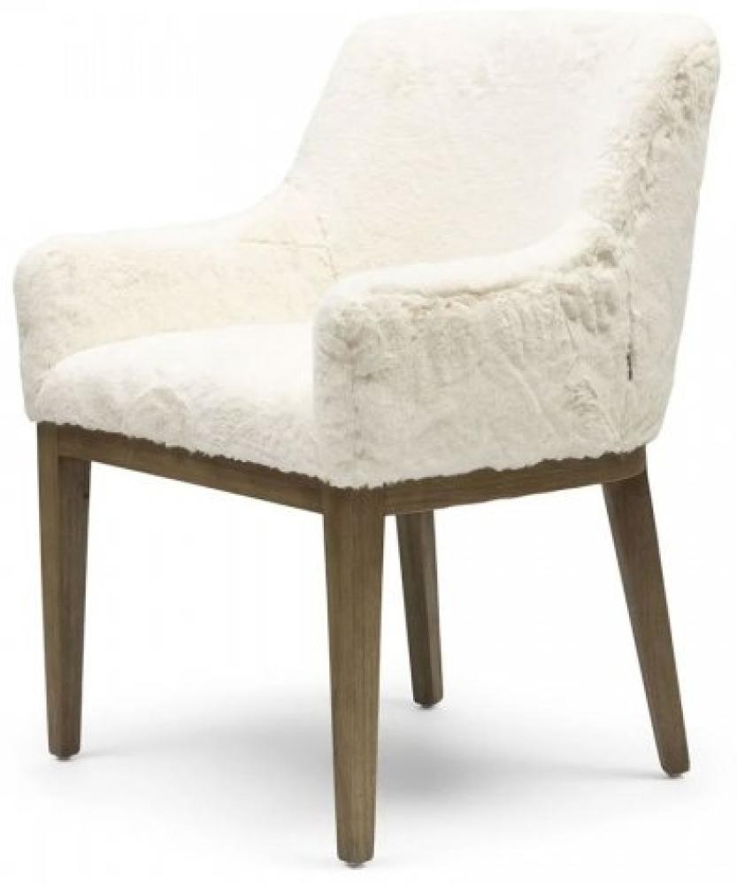 Riviera Maison Esszimmerstuhl Whistler Dining Armchair Kunstfell Snow 9739001 Bild 1