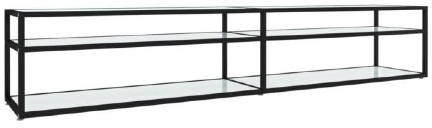 vidaXL TV-Schrank Weiß Marmor-Optik 220x40x40,5 cm Hartglas 331732 Bild 1