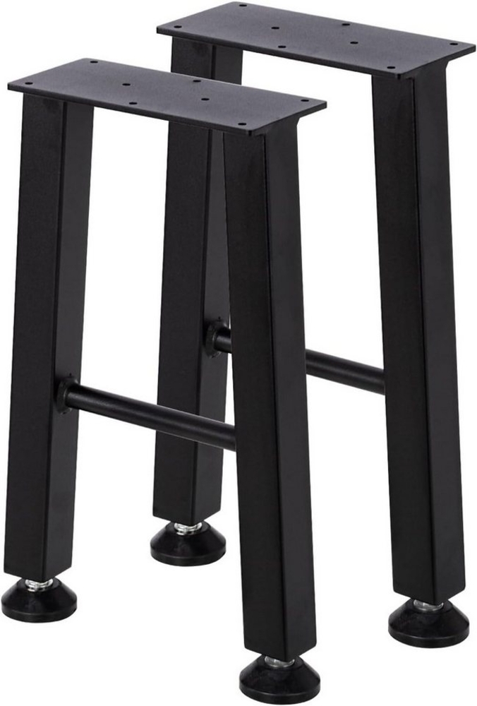 GarveeMore Tischbein 2x Tischgestell A-Design aus pulverbeschichtetem Stahl, Möbelfüße A-Form 40x28 cm Metall Tischkufen Bild 1