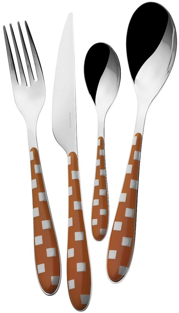 Bugatti - Besteck 24 teilig "QUADRI" Orange Bild 1