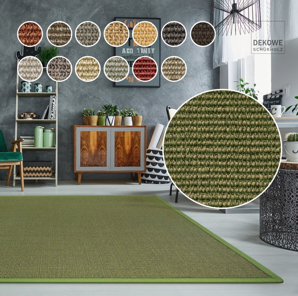 Dekowe Sisalteppich Mara S2 mit Bordüre, rechteckig, Höhe: 5 mm, Flachgewebe, Material: 100% Sisal, Wohnzimmer, Kundenliebling Bild 1