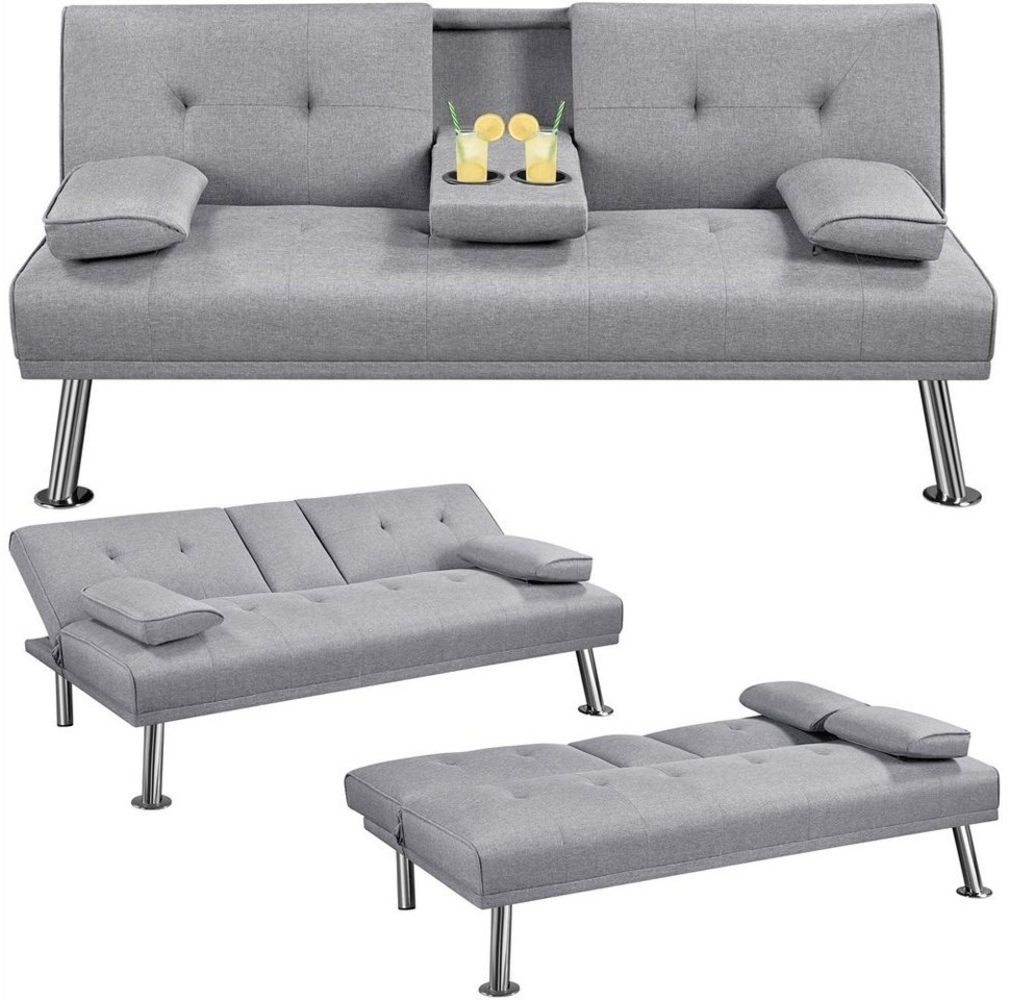 Yaheetech Schlafsofa Klappbares Couch Sofa mit Schlaffunktion Bettsofa, Liegefläche von 167 × 94 cm fürs Wohnzimmer/Schlafzimmer/Gästezimmer Bild 1