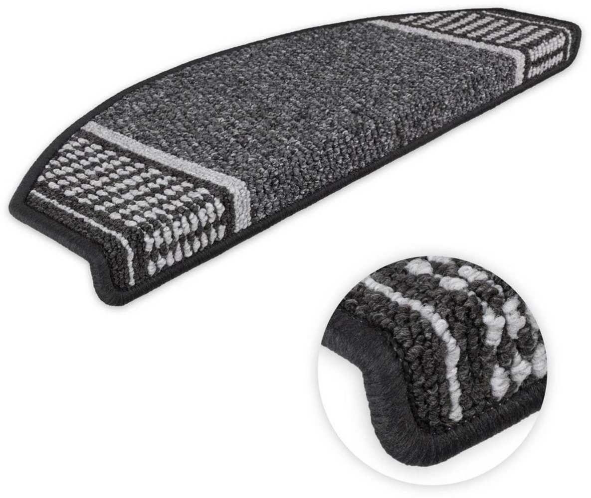 Metzker® Stufenmatte Stufenmatten Potsdam, Halbrund, Höhe: 6 mm, 15 Stück im Set - Anthrazit Bild 1