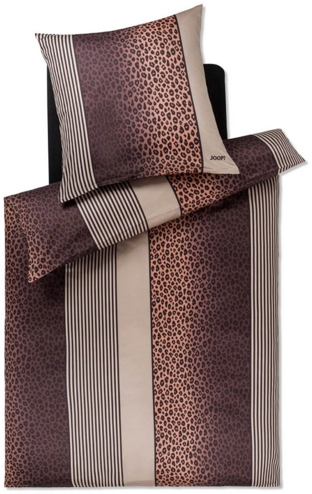 JOOP! Bettwäsche Leo 4112 09 Taupe Mako Satin 200 x 200 + 2x 80 x 80 cm Bild 1