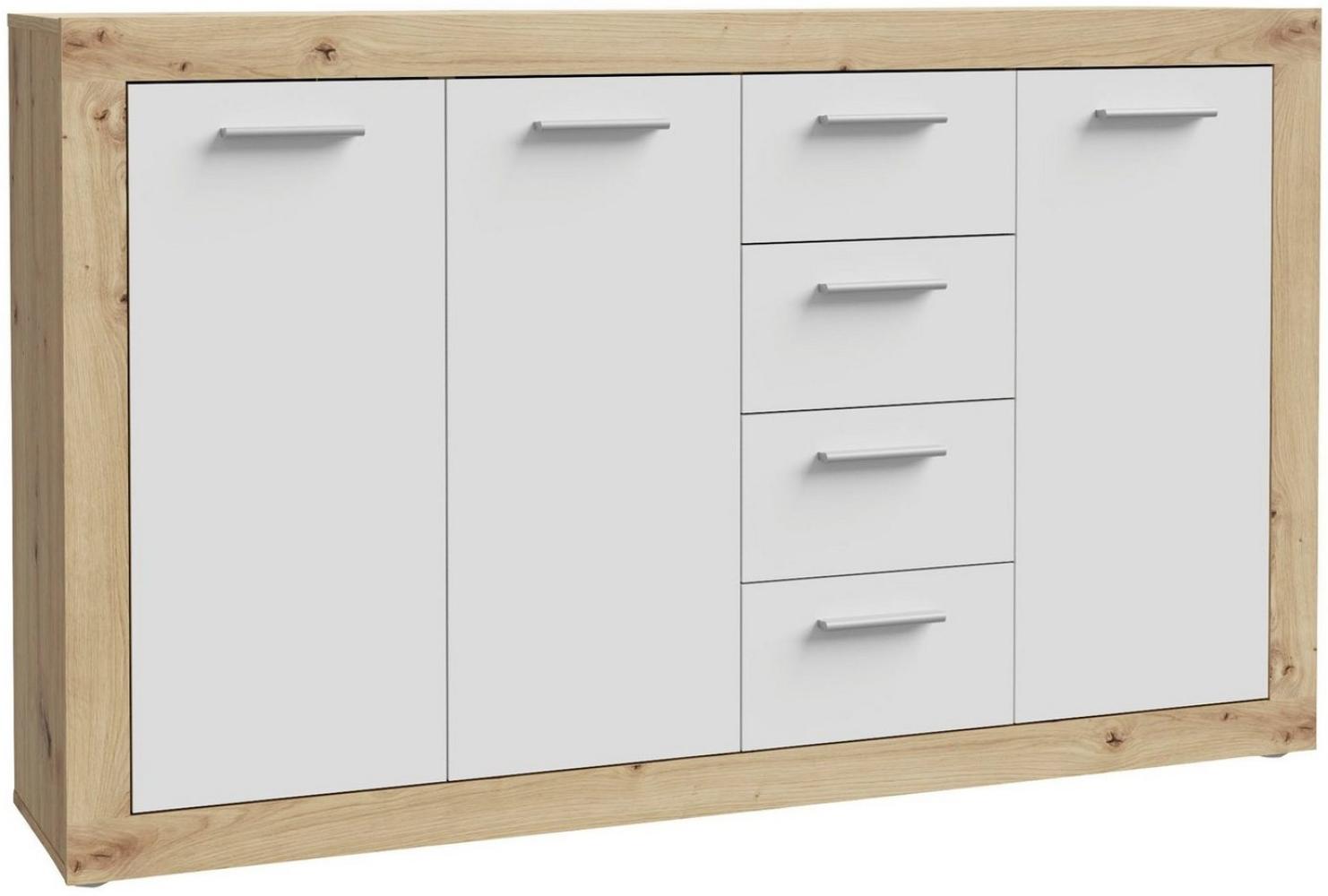 FORTE Sideboard Baccio, Breite 153 cm, Höhe 92 cm, 3 Türen und 4 Schubkästen Bild 1