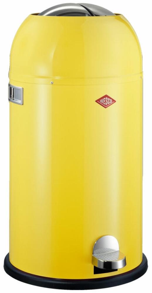 Wesco Mülleimer Kickmaster, Abfallsammler, Tretabfallsammler, Stahlblech, Lemonyellow, 33 L, 184631-19 Bild 1