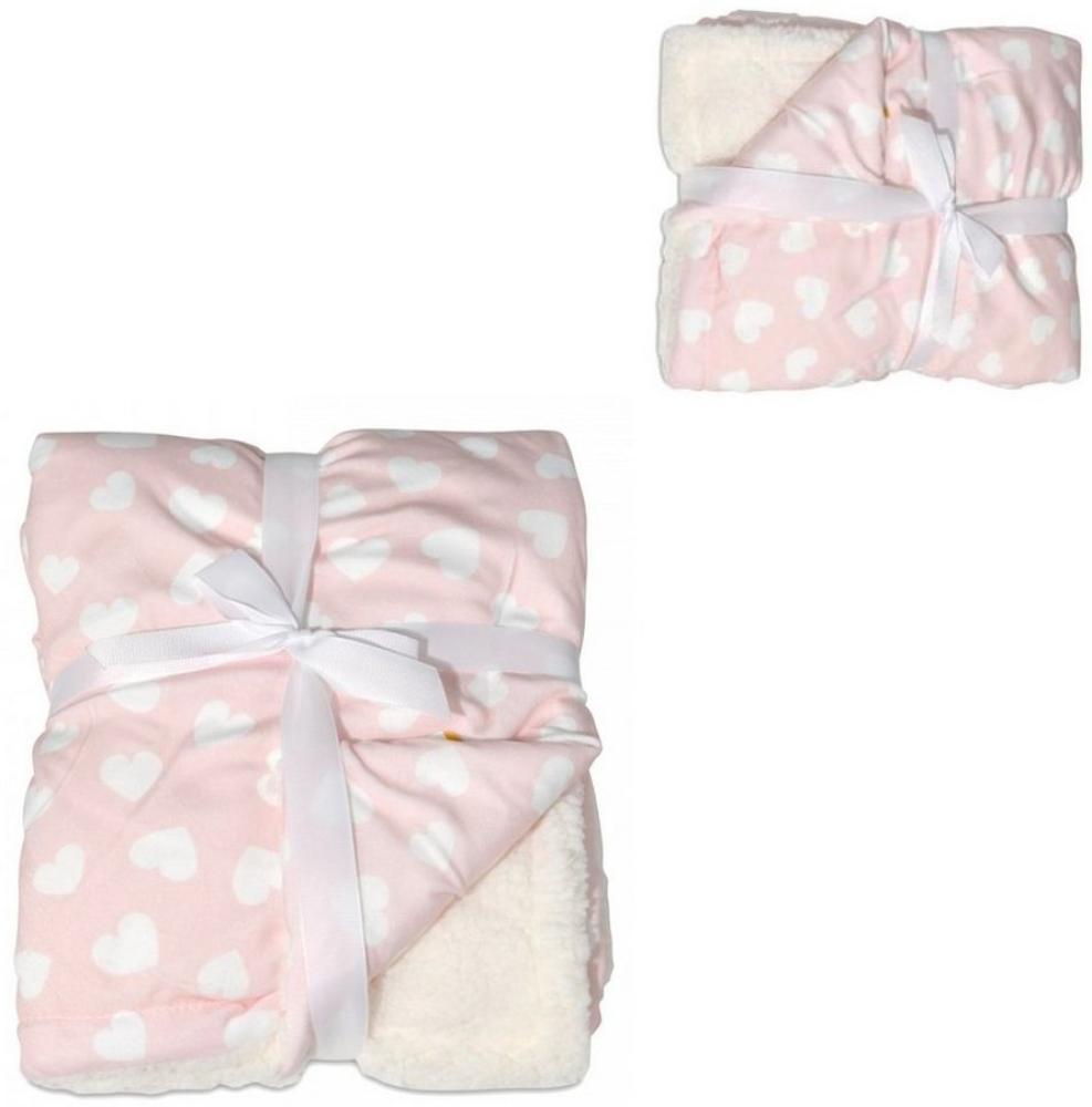 Cangaroo Babydecke Shaggy, Größe 105 x 75 cm, kuschelige Babydecke, ab Geburt rosa Bild 1