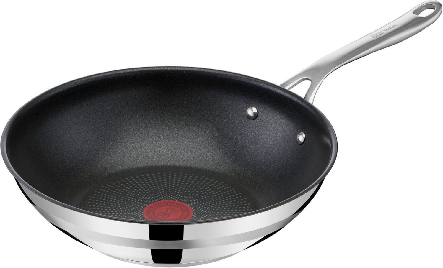 Tefal Wok Jamie Oliver E31019 Cook Smart, Edelstahl, Antihaftversiegelung, Thermo-Signal, Induktion, Ø 28 cm Bild 1