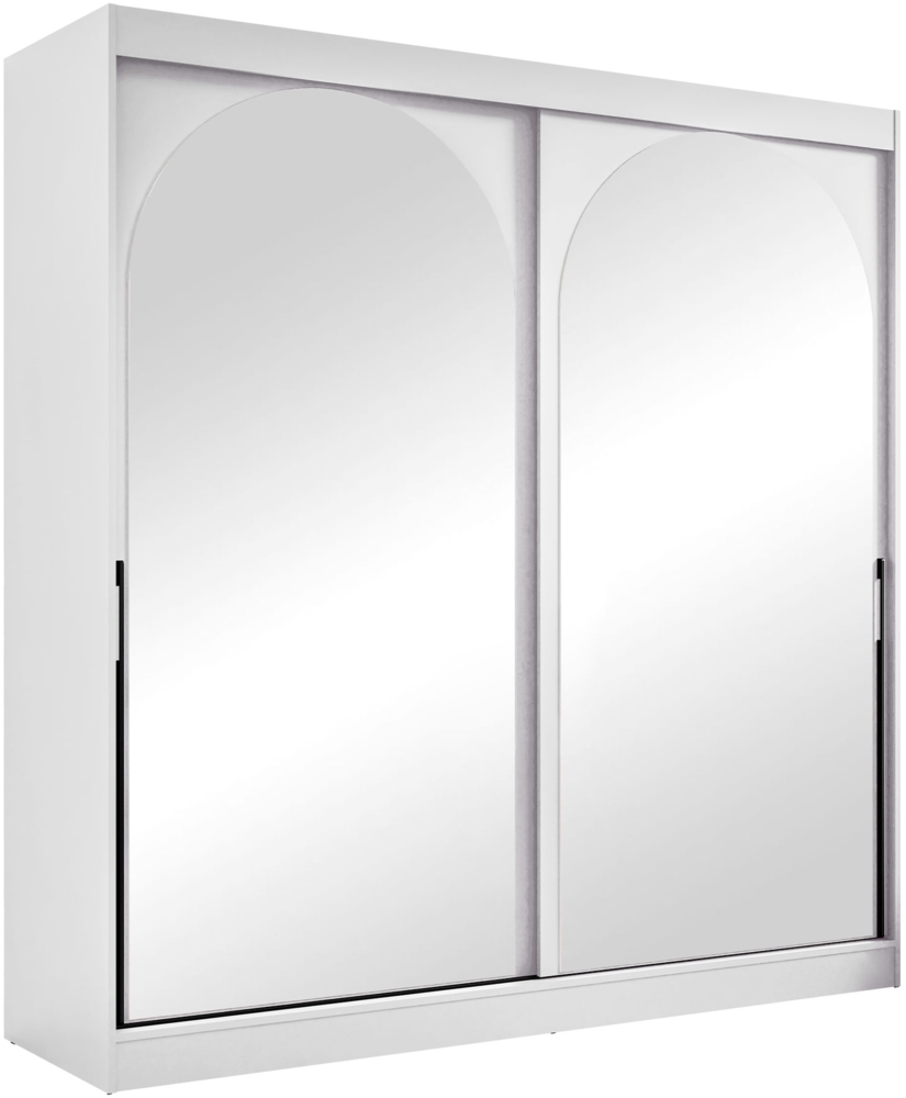 Kleiderschrank Mezzinto 200 (Farbe: Weiß / Weiß + Schwarz) Bild 1