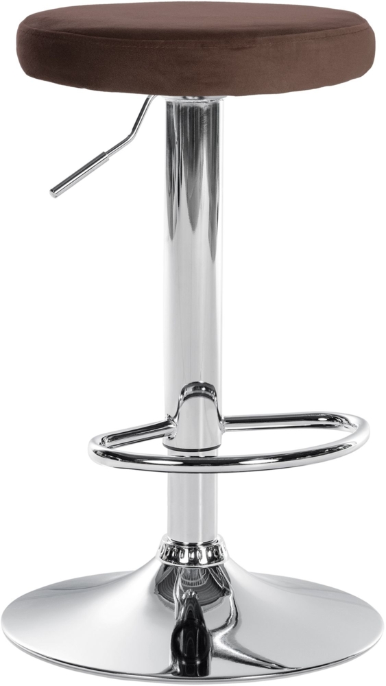 CLP Barhocker Ponte Samt-Bezug,braun chrom Bild 1