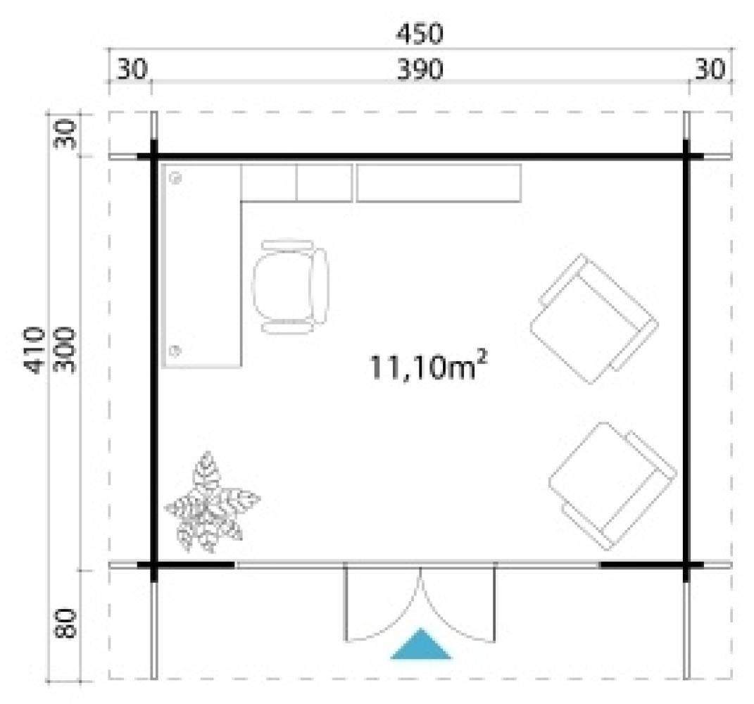 Lasita Gartenhaus Sussex 1 : Osmo Carbongrau : Basic Bild 1