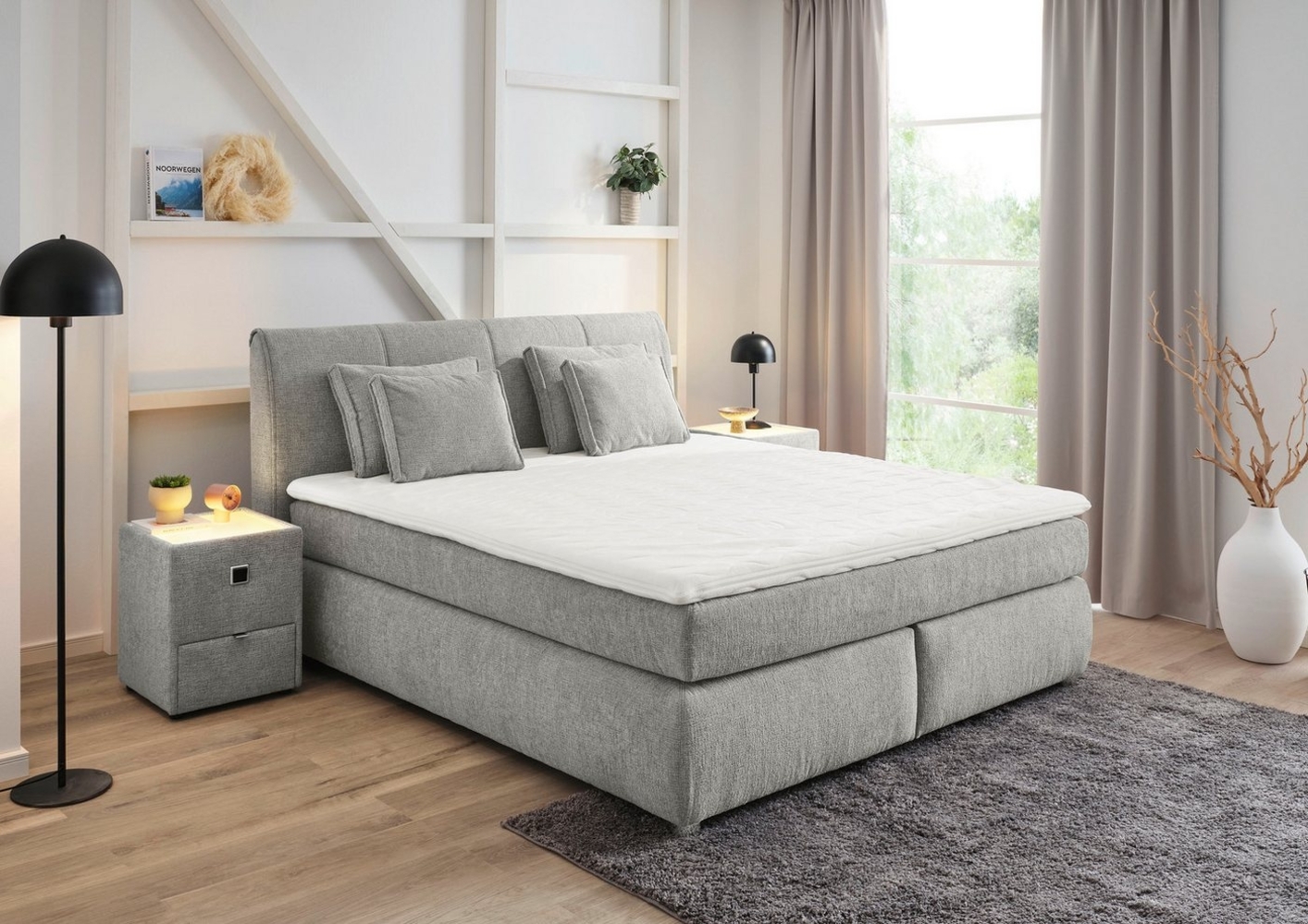 Jockenhöfer Gruppe Boxspringbett "Carla", OTTOs Choice! Topseller, wahlweise mit oder ohne Bettkasten, inkl. 4 Kissen, erhältlich in den Breiten 160 & 180cm Bild 1