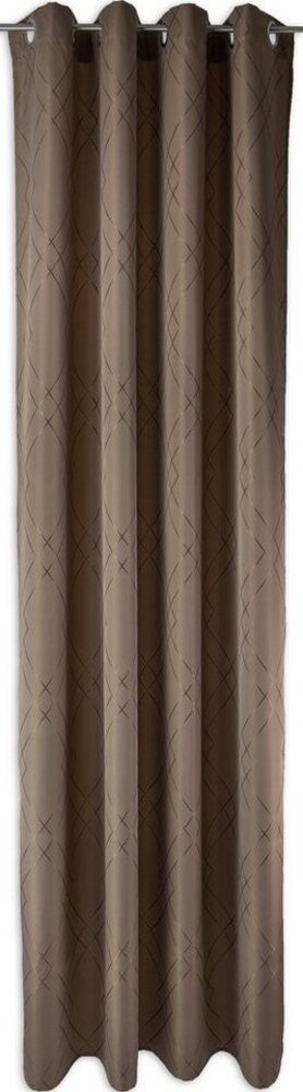 EXPERIENCE Vorhang Ösenschal Seitenschal Vorhang 2519 140x245 cm Braun Grau Uni Blickdicht Ösenvorhang, Ösen (1 St), blickdicht, Jacquard, mit 8 Ösen Bild 1