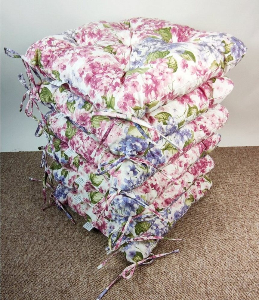 Rattani Sitzkissen Set 6x Stuhlkissen/Sitzkissen Klara 42 x 42 x 8 cm Landhaus Leben Bild 1