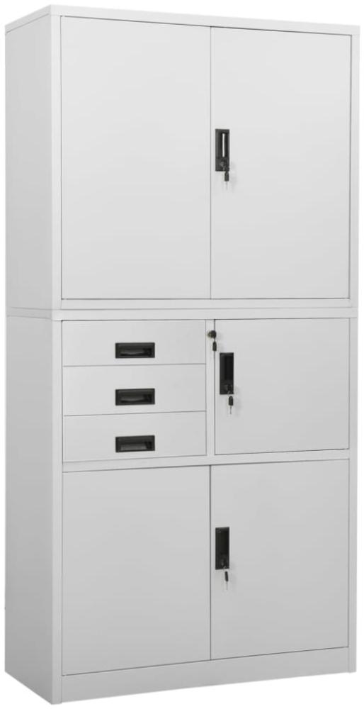 vidaXL Büroschrank Hellgrau 90x40x180 cm Stahl [336414] Bild 1