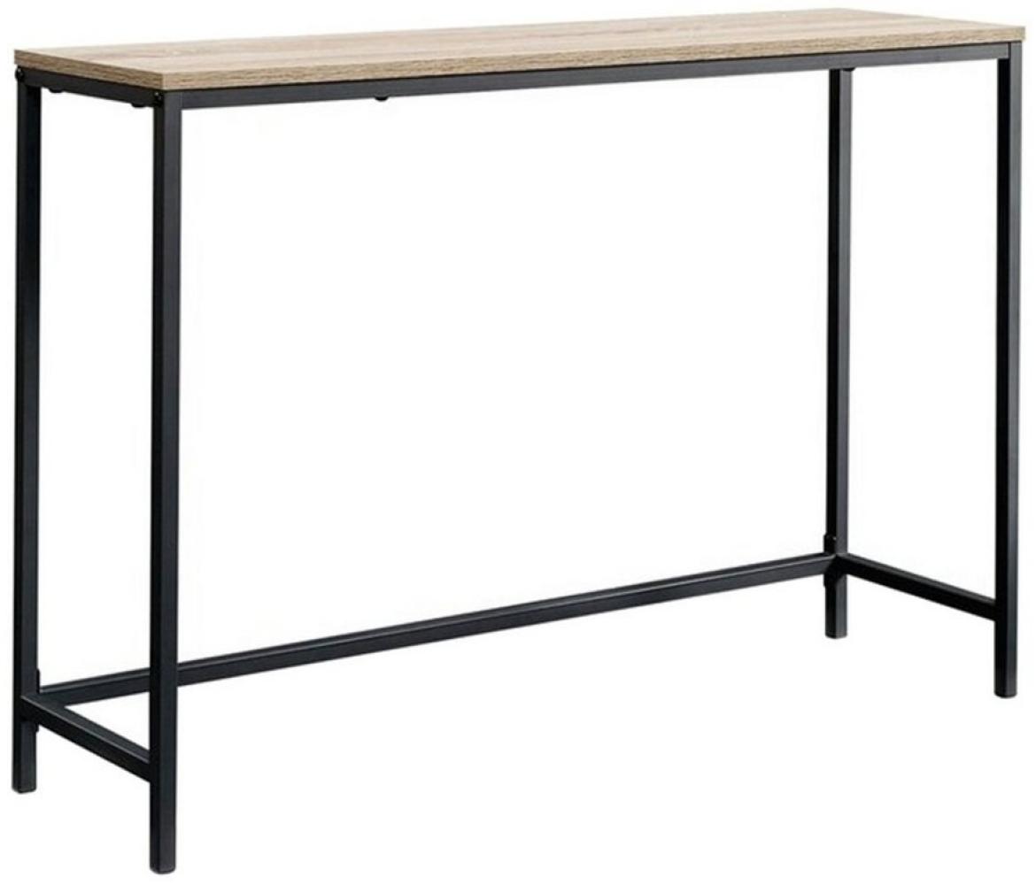 Konsolentisch Kronoby 80 x 100 x 30 cm Schwarz/Holzoptik [en. casa] Bild 1