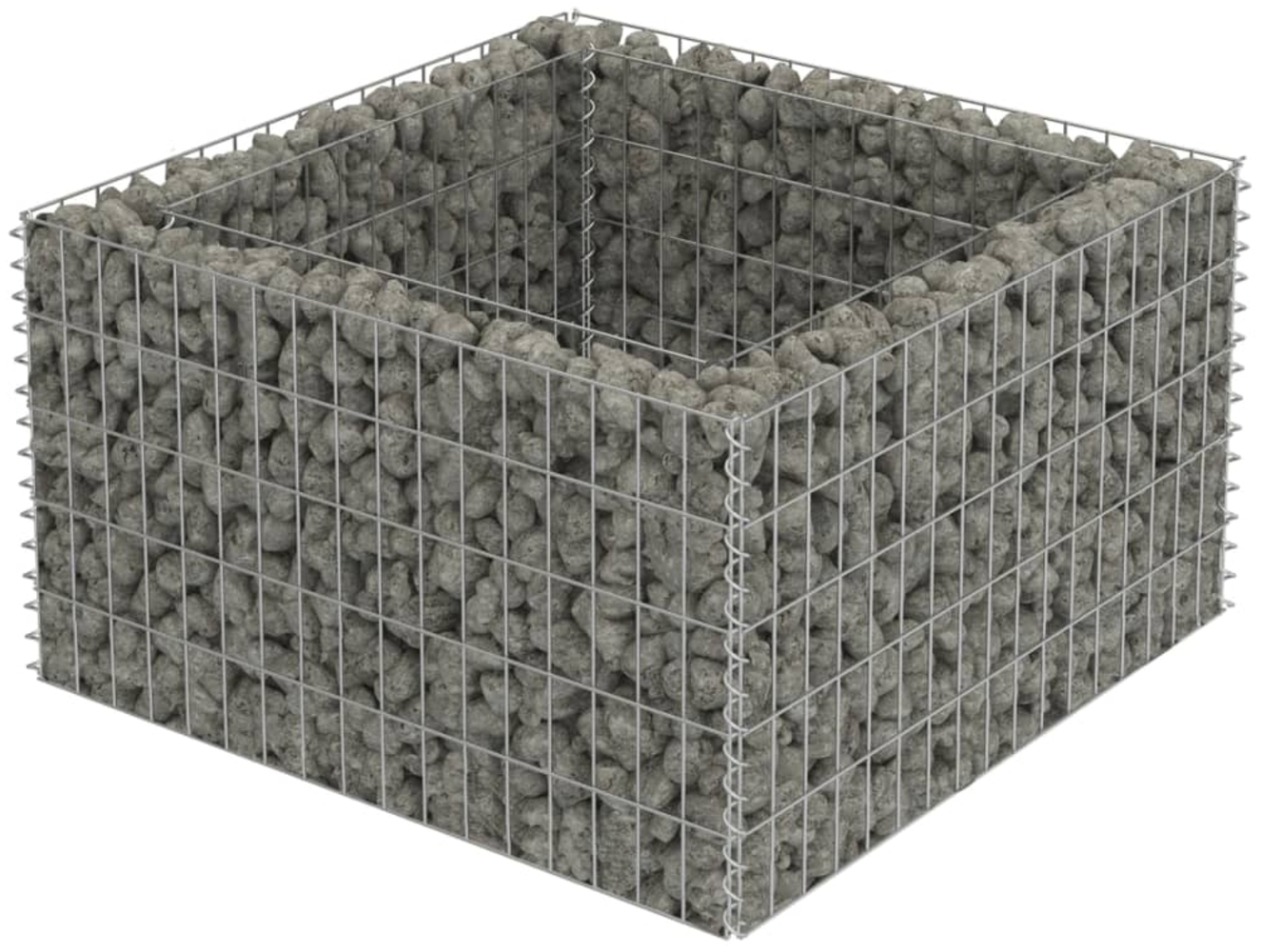 vidaXL Gabionen-Hochbeet Verzinkter Stahl 90×90×50 cm 143557 Bild 1