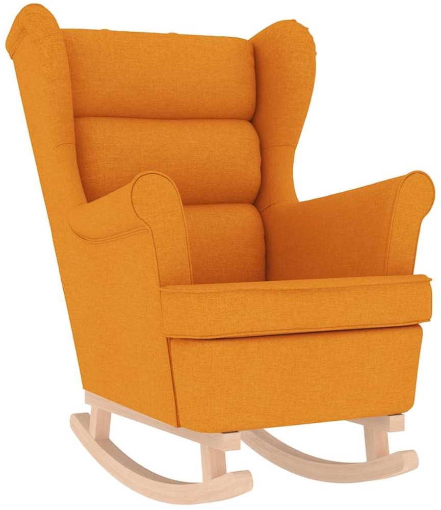 vidaXL Schaukelsessel Dunkelgelb 74x90x102 cm Stoff 4016928 Bild 1