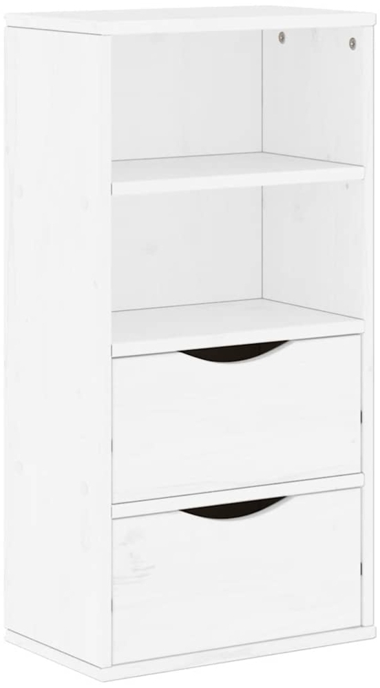 vidaXL Beistellschrank mit Schubladen ODDA Weiß Massivholz Kiefer 4103594 Bild 1