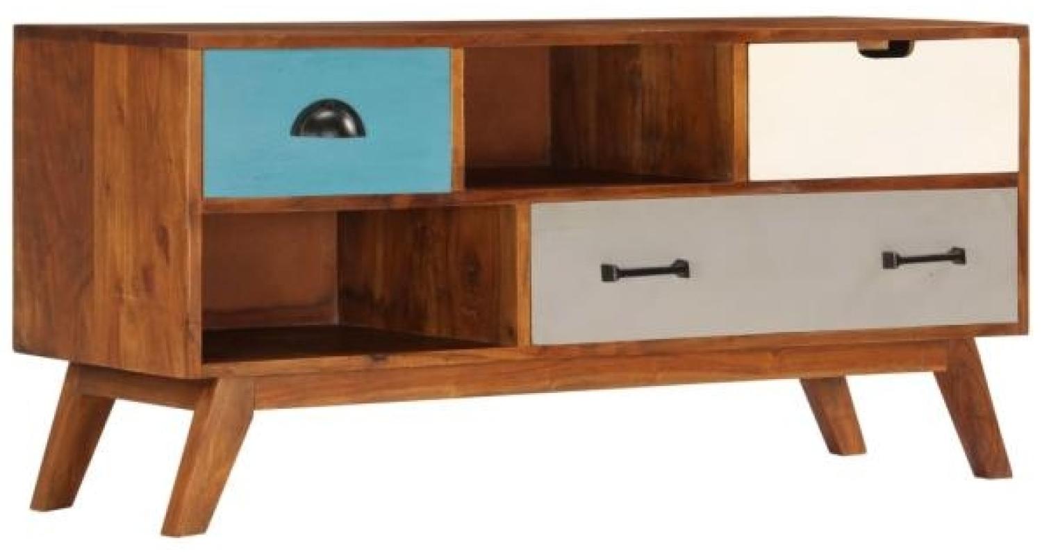 vidaXL TV-Schrank mit 3 Schubladen 110x35x50 cm Massivholz Akazie 247936 Bild 1