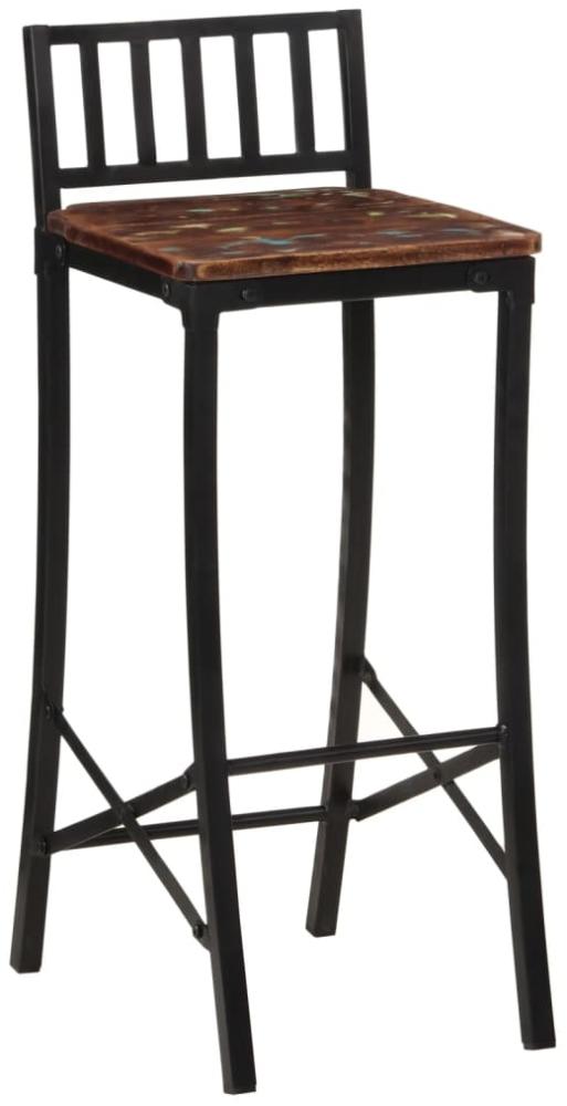 vidaXL Barstühle 4 Stk. Massives Altholz 358945 Bild 1