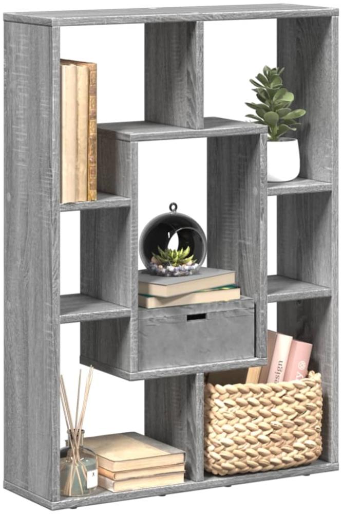 vidaXL Bücherregal Grau Sonoma 63x20x90 cm Holzwerkstoff 858143 Bild 1