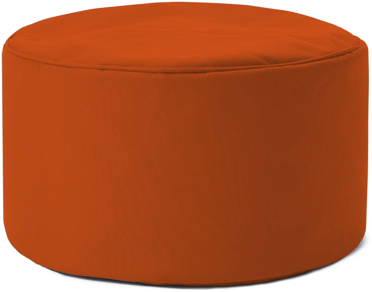 Lumaland Indoor Outdoor Sitzhocker 25x45 cm - Runder Sitzpouf, Sitzsack Bodenkissen, Rundhocker, Bean Bag Pouf - Wasserabweisend - Pflegeleicht - ideal für Kinder und Erwachsene - Orange Bild 1