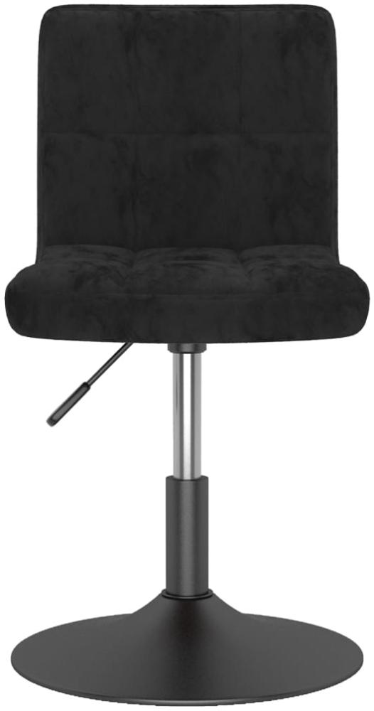vidaXL Esszimmerstuhl Drehbar Schwarz Samt 3087500 Bild 1