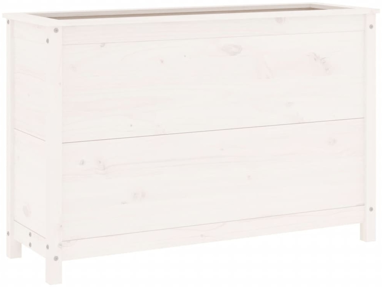 vidaXL Hochbeet Weiß 119,5x40x78 cm Massivholz Kiefer 825290 Bild 1