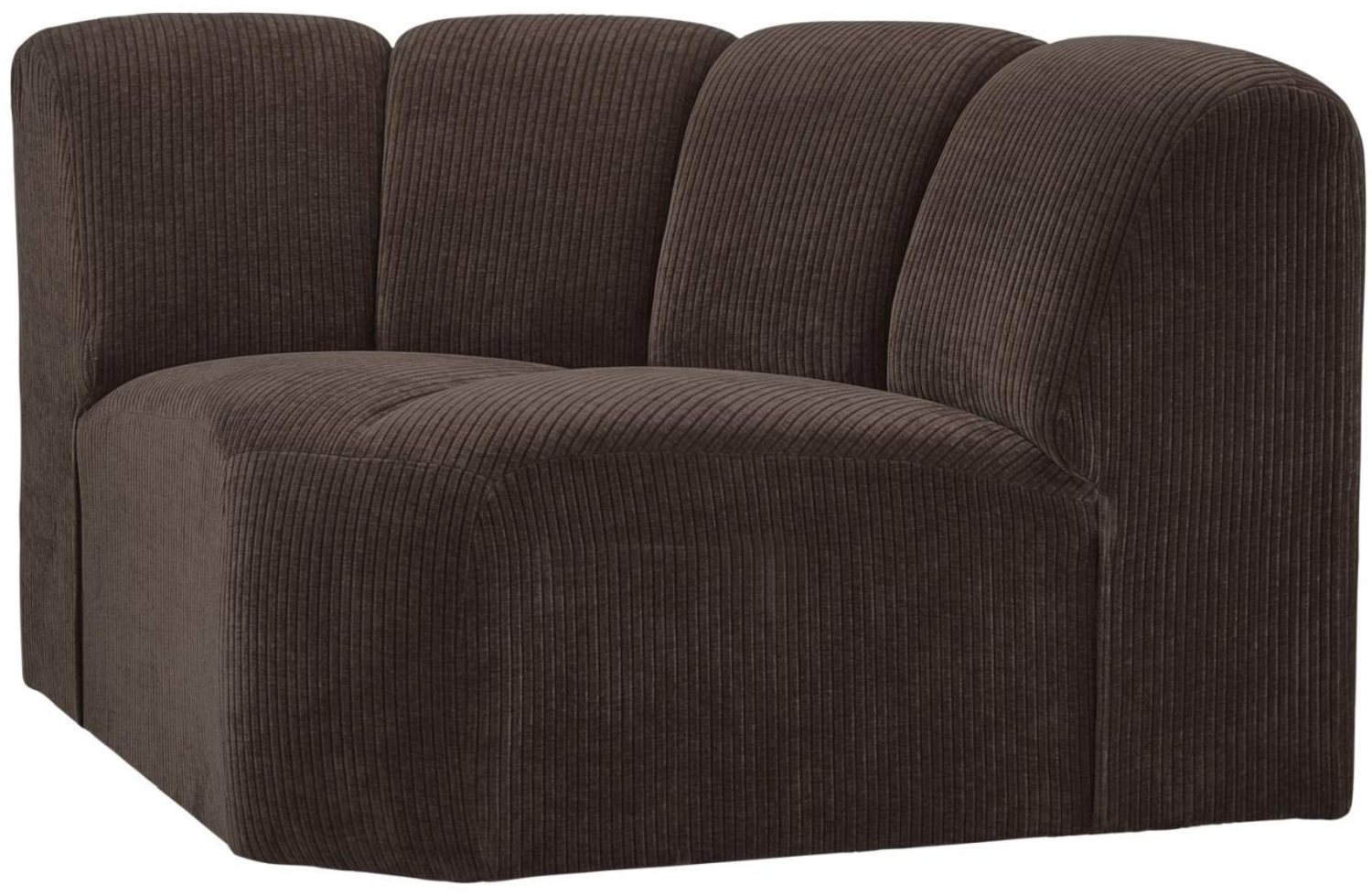 Modulsofa Mojo Flachcord Eck-Element, Braun Bild 1