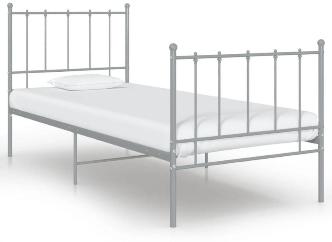 vidaXL Bett Grau Metall 90x200 cm [324948] Bild 1