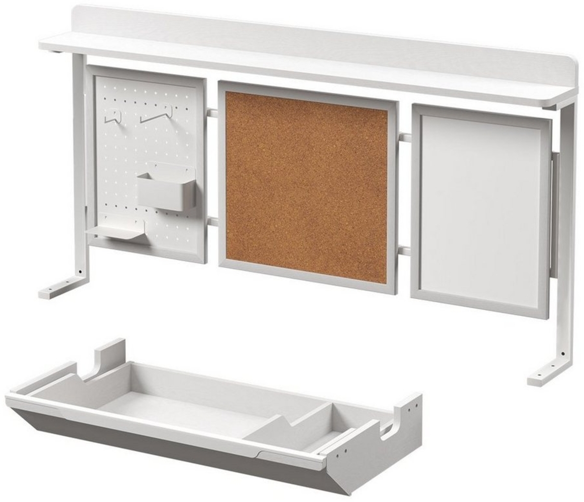 KOWO Eckschreibtisch Lochplatte, Korktafel und Magnetisches Whiteboard für L-Schreibtisch, Passt nur für unseren Flexi Eckschreibtisch Bild 1