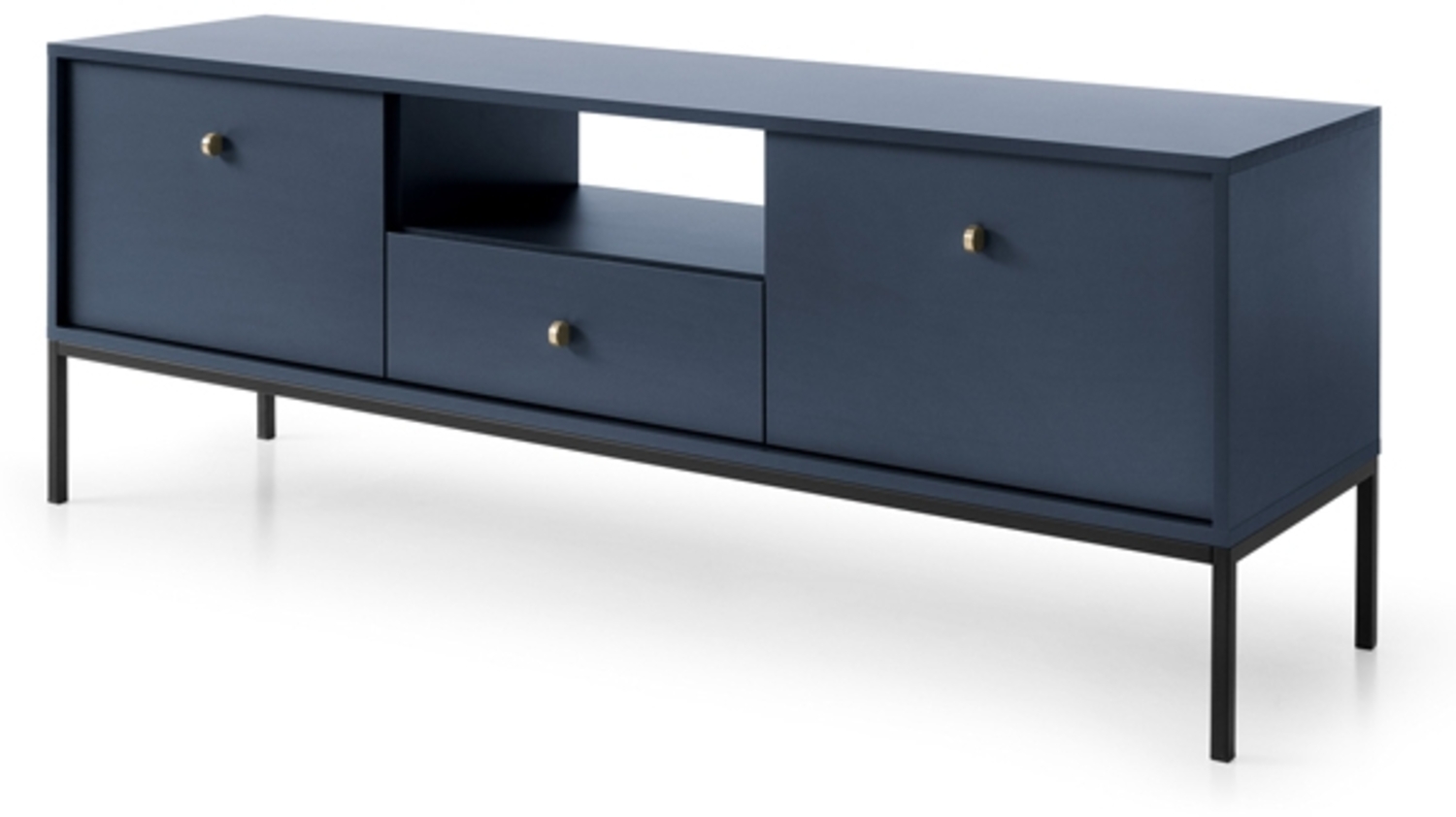 Lowboard "Mono" TV-Unterschrank 153cm marineblau 2-türig Bild 1