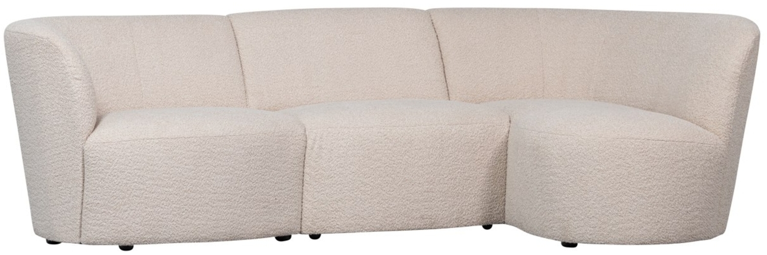 Ecksofa Coco aus Boucle-Stoff Rechts, Creme Bild 1