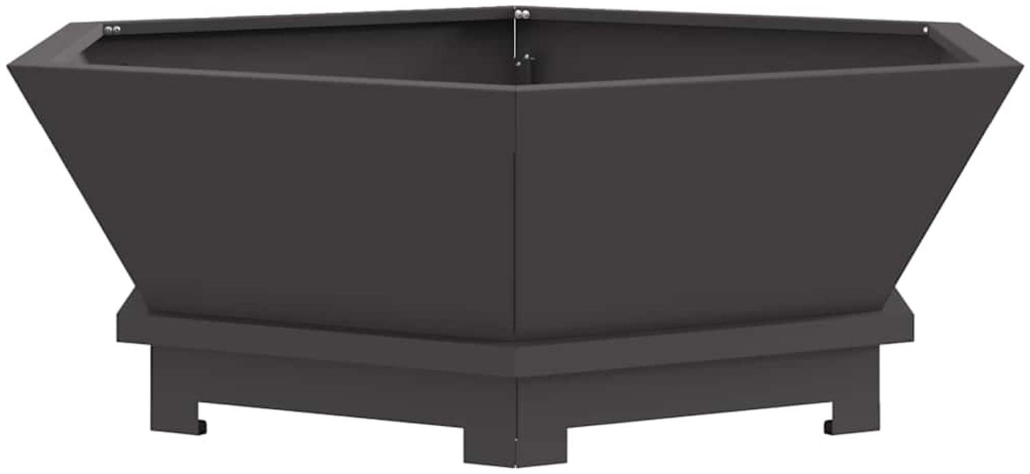 vidaXL Feuerstelle Schwarz 75 x 75 x 28 cm Stahl 858996 Bild 1