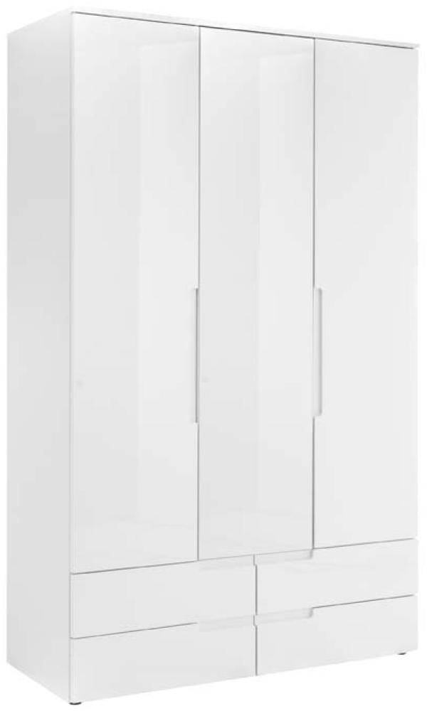 Kleiderschrank >Suzette< in Weiß - 126x208x57 (BxHxT) Bild 1