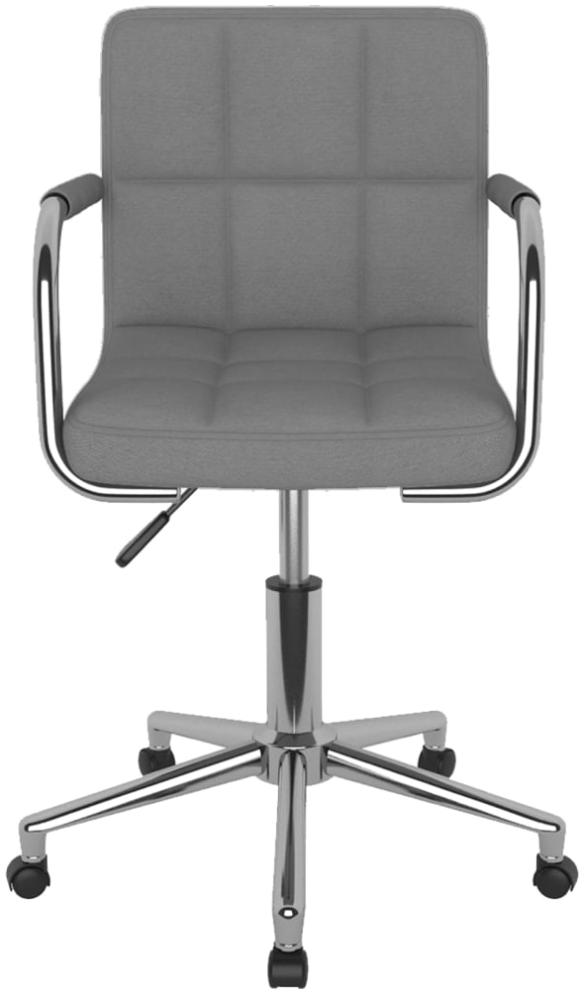 vidaXL Esszimmerstuhl Drehbar Hellgrau Stoff, Drehbar [3088155] Bild 1