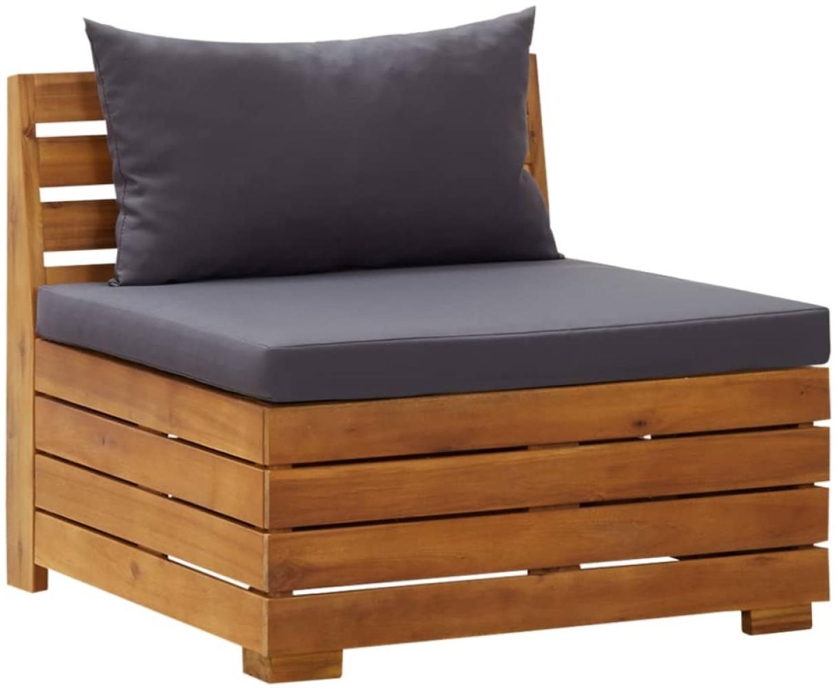 vidaXL Modular-Mittelsofa 1 Stk. mit Auflagen Massivholz Akazie 46690 Bild 1