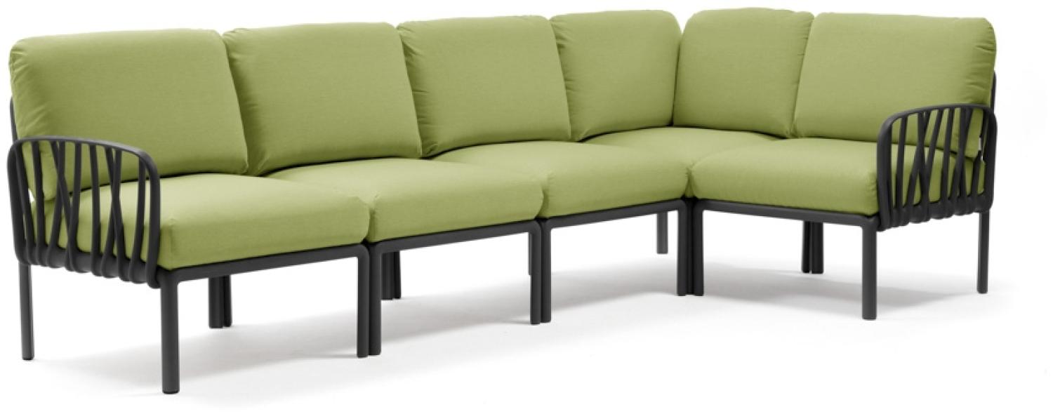 Komodo 5 Loungesofa Kunststoff (Antracite / avocado Sunbrella® *) Bild 1