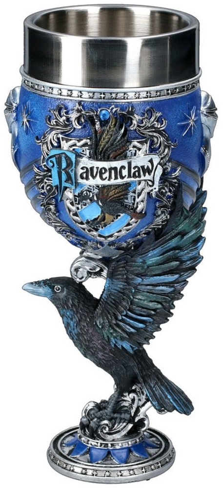 Figuren Shop GmbH Becher Harry Potter Kelch - Ravenclaw - Rabe Merchandise Becher, Kunststein (Polyresin), Edelstahl Bild 1