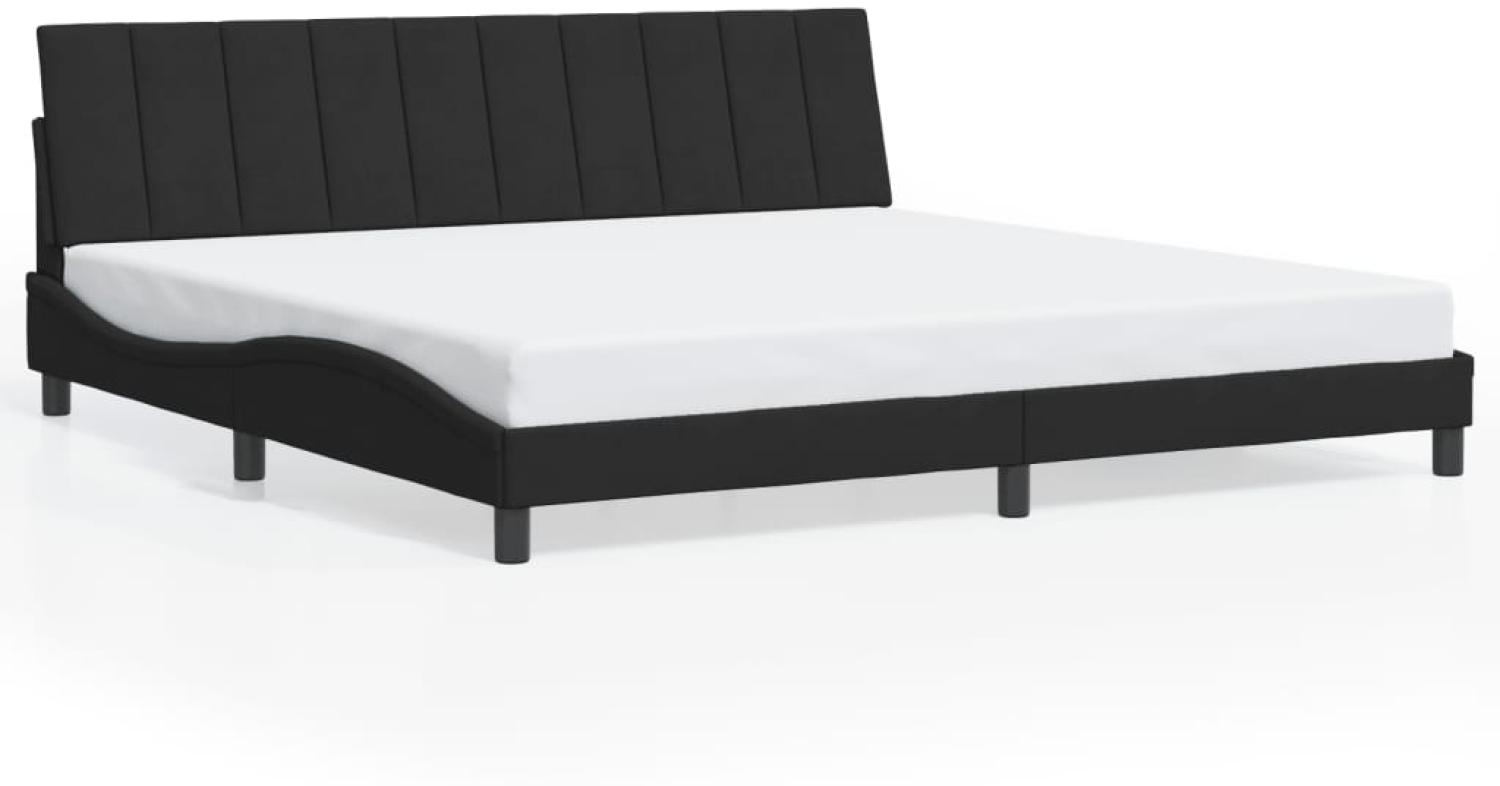 vidaXL Bettgestell ohne Matratze "Hanko" Schwarz 200x200 cm Samt 3207869 Bild 1