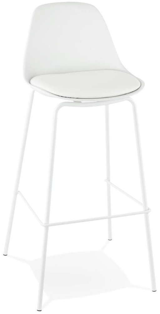 KADIMA DESIGN Tresenhocker Kunstleder | 75 cm hoch | Ergonomisch Industriedesign | Weiß | Küchenstuhl Bild 1