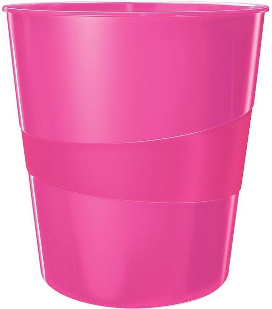 Leitz Papierkorb Wow 15l Polystyren pink metallic Bild 1