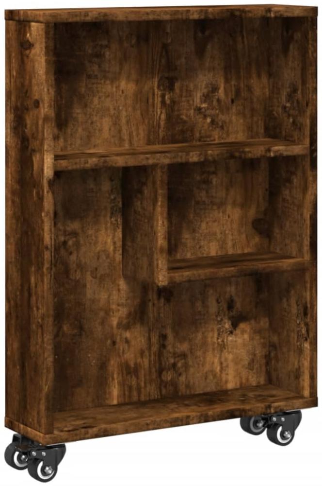 vidaXL Aufbewahrungswagen Schmal Räuchereiche 48x13x68cm Holzwerkstoff 855227 Bild 1