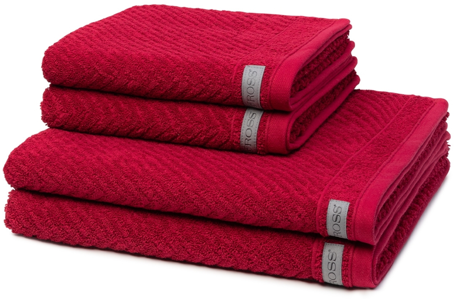 Ross Smart 4 tlg. Frottier-Set - 2 X Handtuch (50 X 100cm), 2 X Duschtuch (70 X 140cm) - 520 g/m2 - Marsala Bild 1