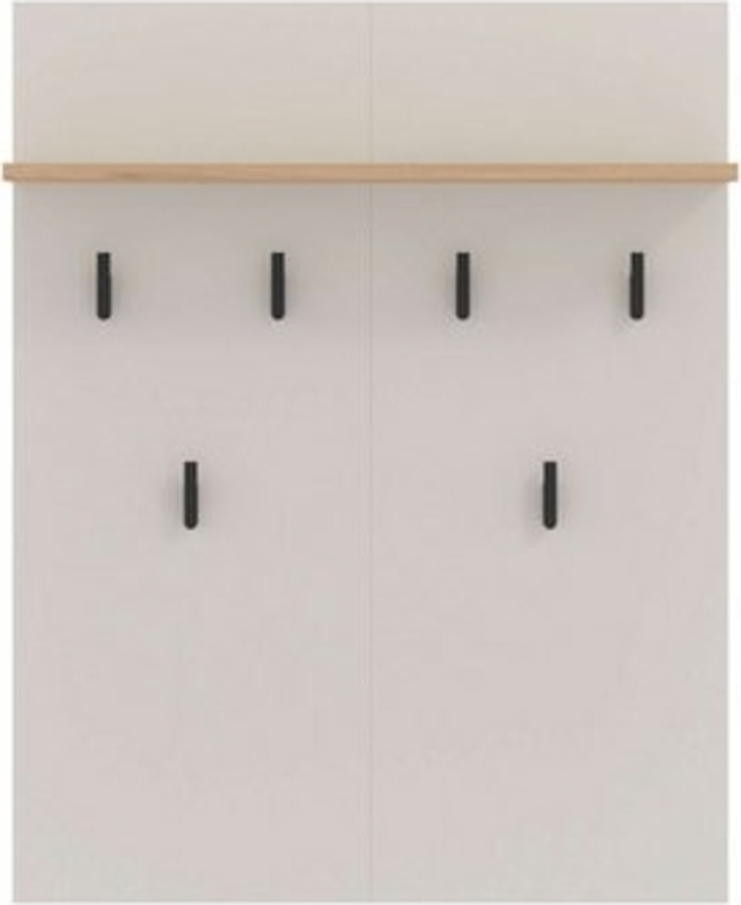 Home affaire Garderobenpaneel Belfort, Wandregal mit 6 Haken, mit Regal, Breite 66 cm, Wandgarderobe, Aufhänger, Höhe 83 cm, in Kaschmirfarbe Bild 1