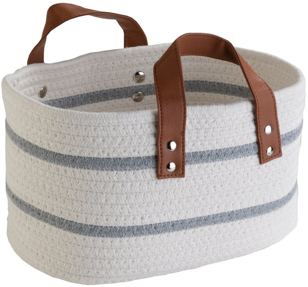 casa NOVA Aufbewahrungsbox Korb ILEKAS, Weiß, B 27 cm Bild 1