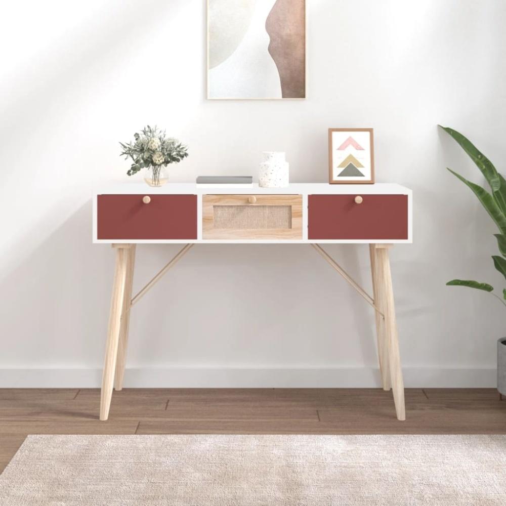 vidaXL Konsolentisch mit Schubladen 105 x 30 x 75 cm Holzwerkstoff Bild 1