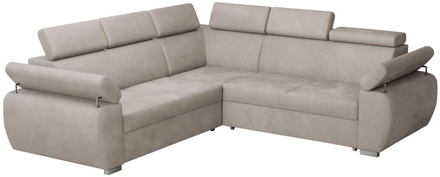 Ecksofa Boston Maxi mit Schlaffunktion, Bettkasten, Einstellbare Kopfstützen (Farbe: Paros 2) Bild 1