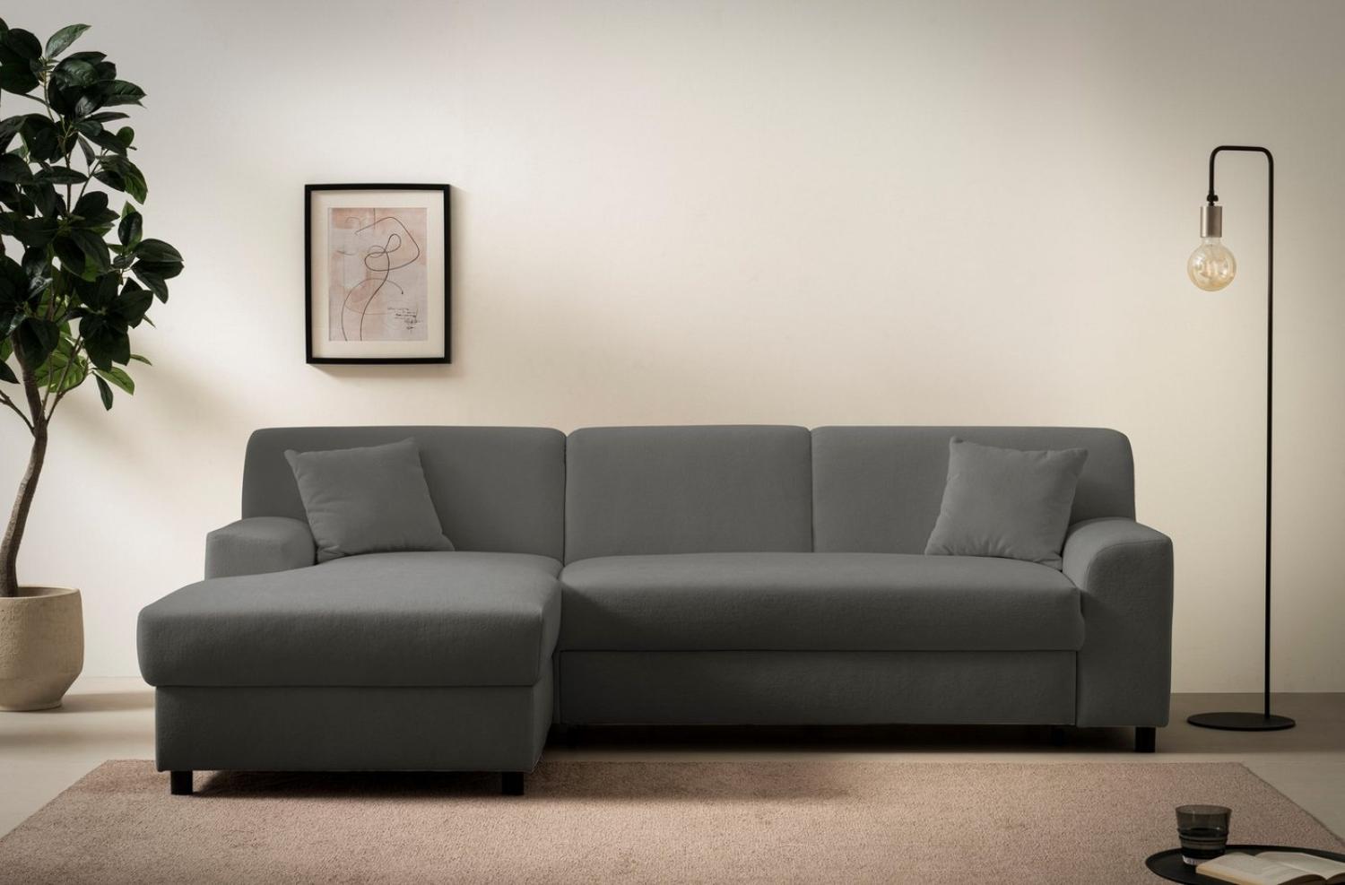 INOSIGN Ecksofa Turah 2, L-Form, in Cord u. wasserabweisender Microfaser, Federkern, B/T/H: 241/146/79 cm, incl. Zierkissen, wahlweise mit Bettfunktion Bild 1